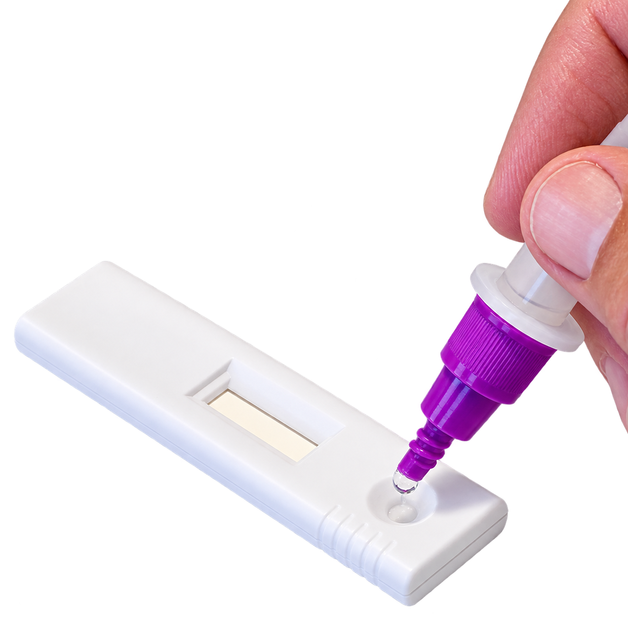 Step 5 — Remove white cap + apply 3 drops
